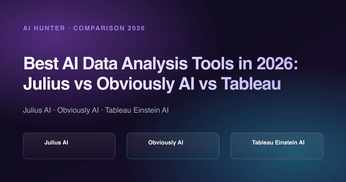 Best AI Data Analysis Tools in 2026: Julius vs Obviously AI vs Tableau Einstein vs Databox