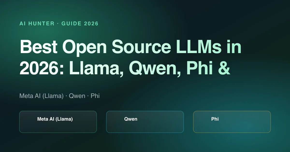 Cover image: Best Open Source LLMs in 2026: Llama, Qwen, Phi & More