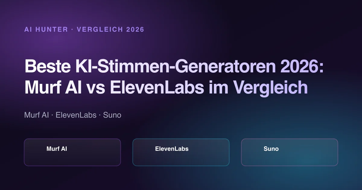 Titelbild: Beste KI-Stimmen-Generatoren 2026: Murf AI vs ElevenLabs im Vergleich