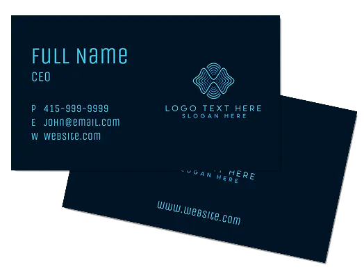 Official Design.com illustration showing business card layouts