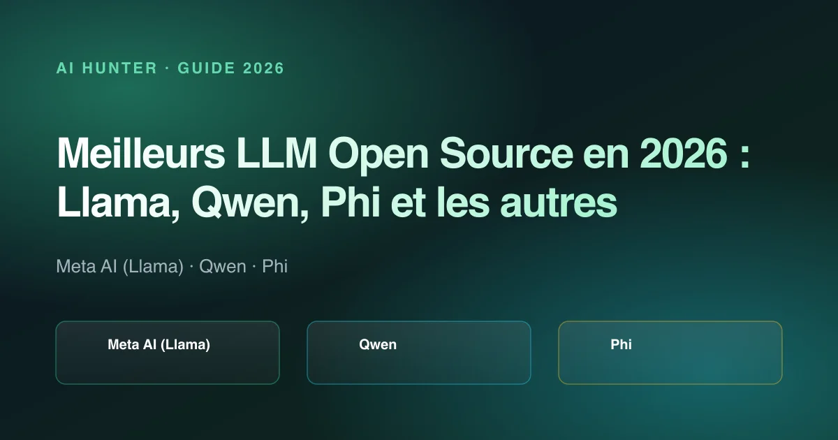 Illustration de couverture : Meilleurs LLM Open Source en 2026 : Llama, Qwen, Phi et les autres