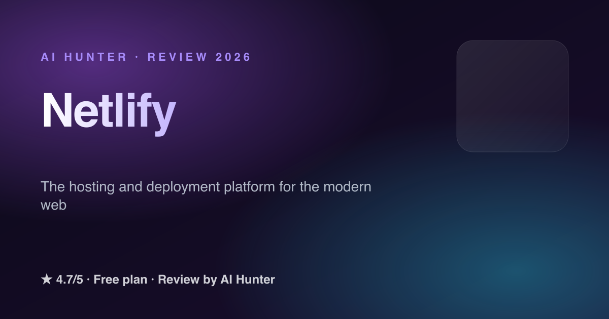 ⭐⭐⭐⭐⭐ 4.7/5 Netlify — Developers and makers deploying static sites ...